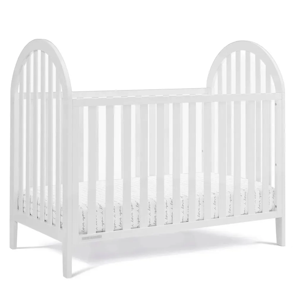 Delta Children Milano 4-in-1 Convertible Crib - Bianca White (See Description)