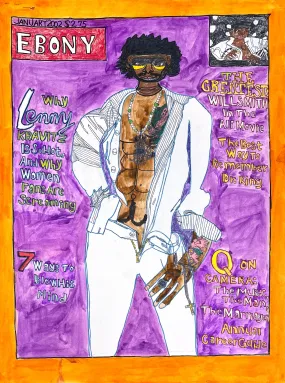 Digital Print, Lenny Kravitz, 12 in by Keisha Miller