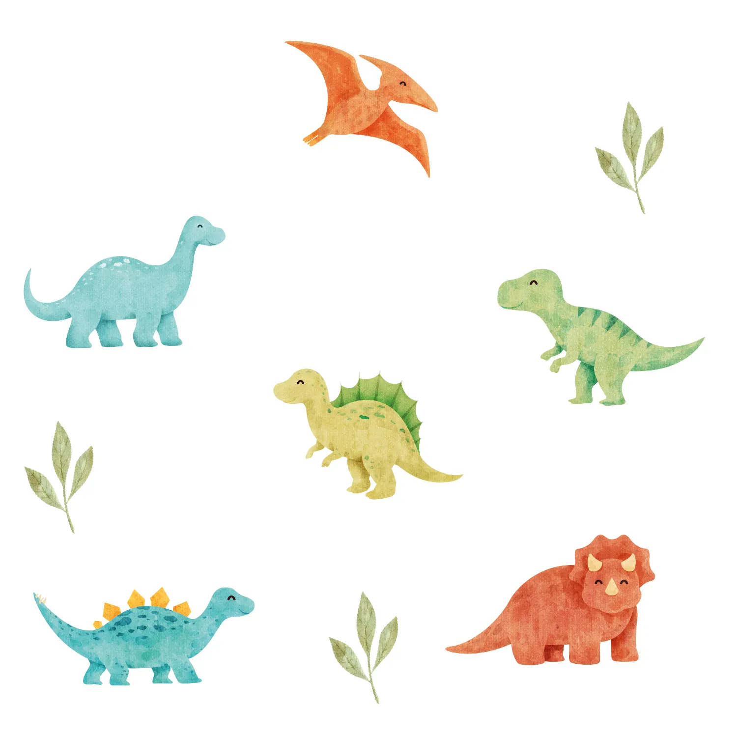 Dino Wall Decal Set - Bright