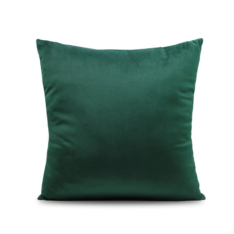 Emerald Green Geometric Throw Cushion