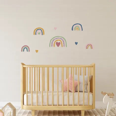 Fabric Wall Decals - Pink Rainbow