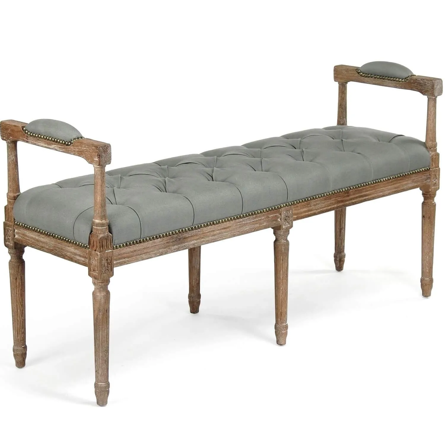 French Sage Blue Bench