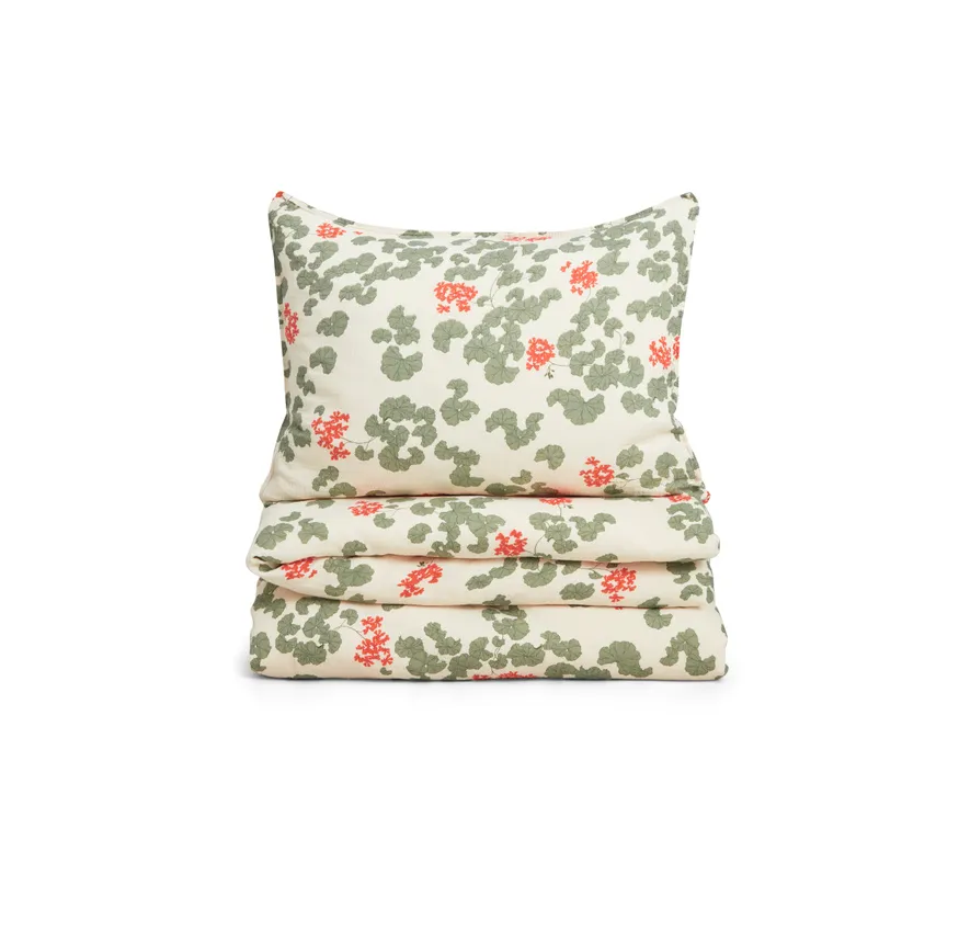 Garbo&Friends Pelargonium Muslin Bed Set Single Adult