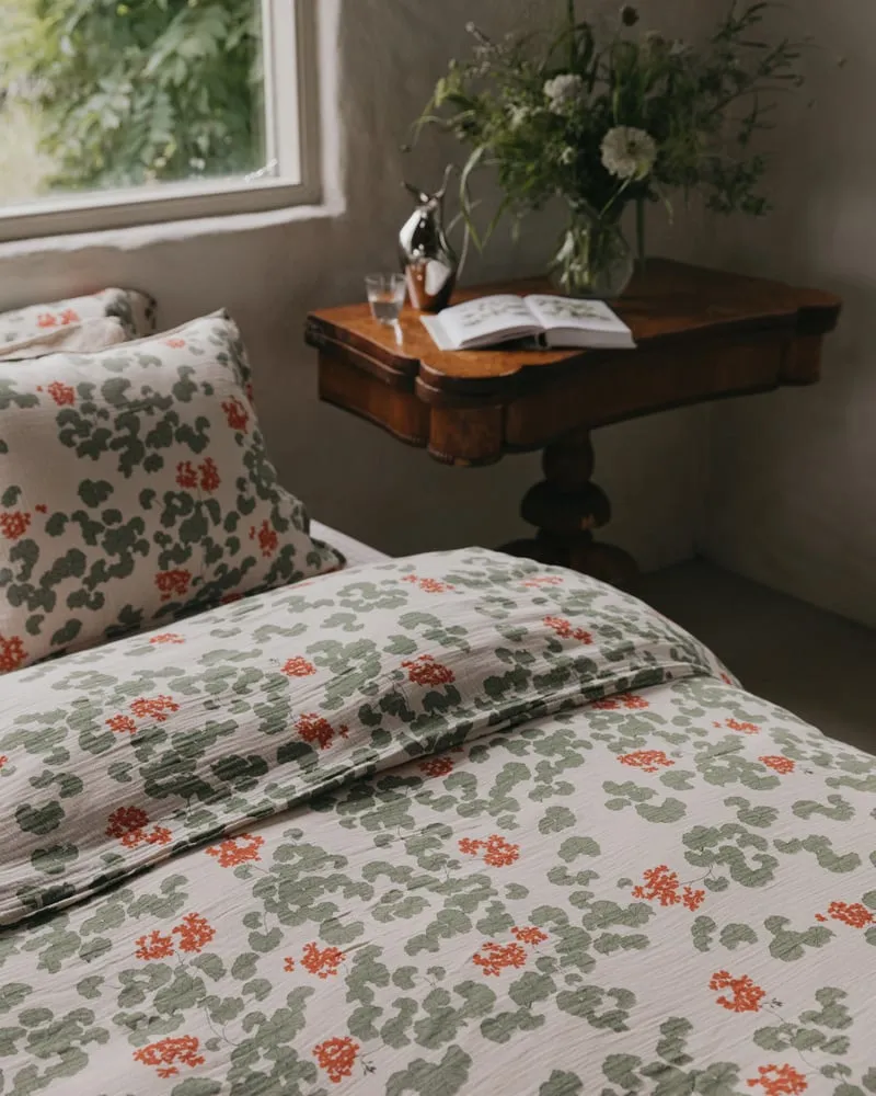 Garbo&Friends Pelargonium Muslin Bed Set Single Adult