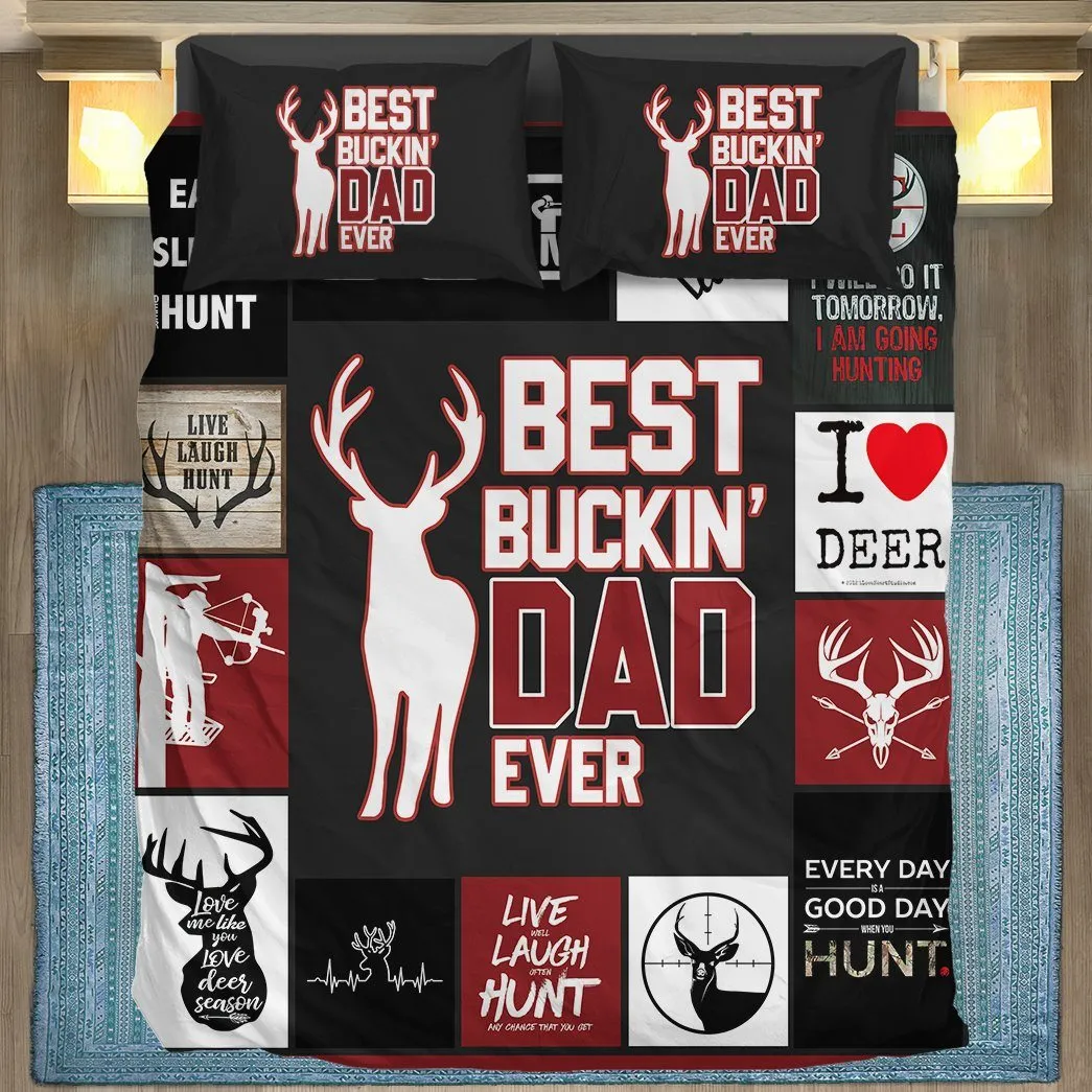 Gearhuman 3D Happy Mothers Day Best Buckin Dad Ever Custom Bedding Set