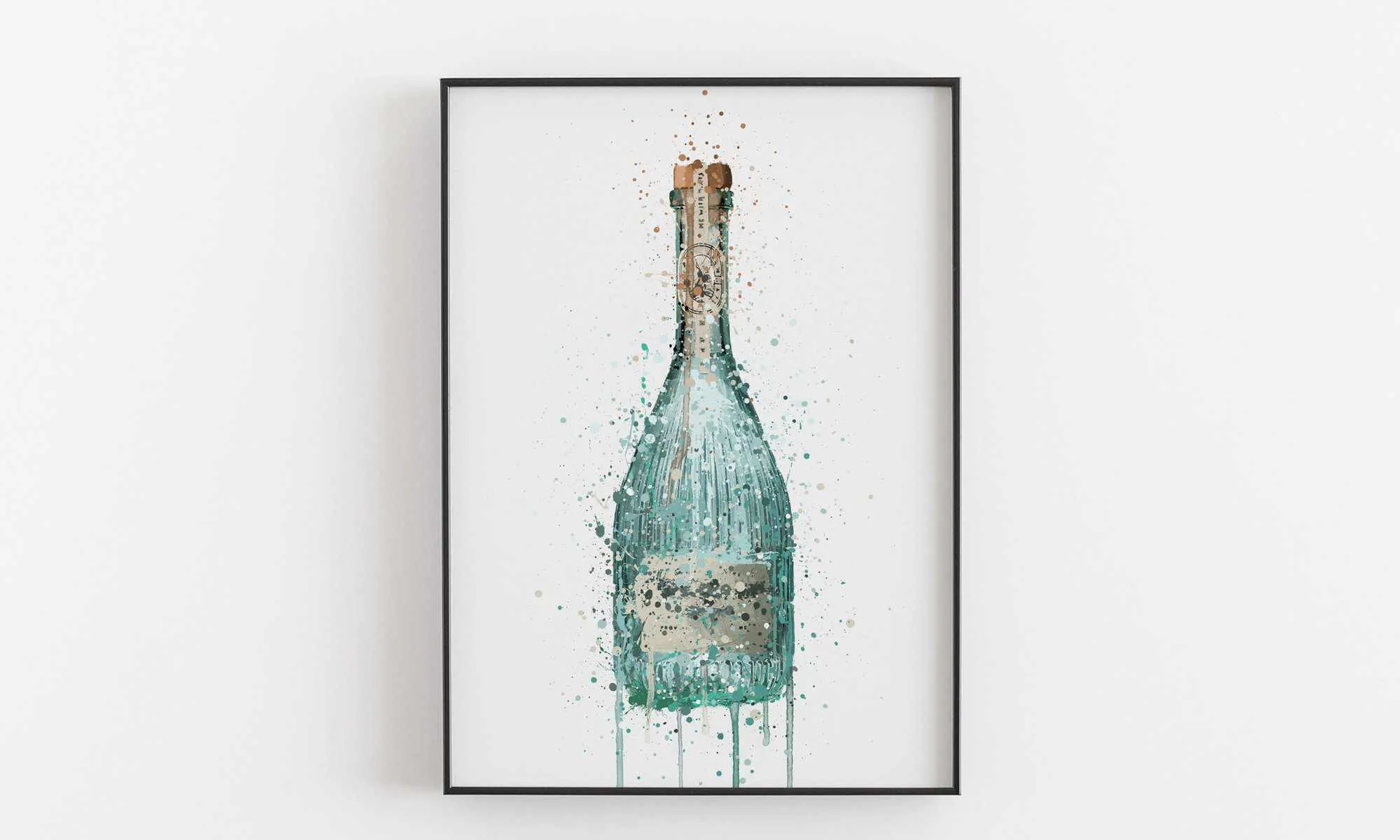 Gin Bottle Wall Art Print 'Harbour'