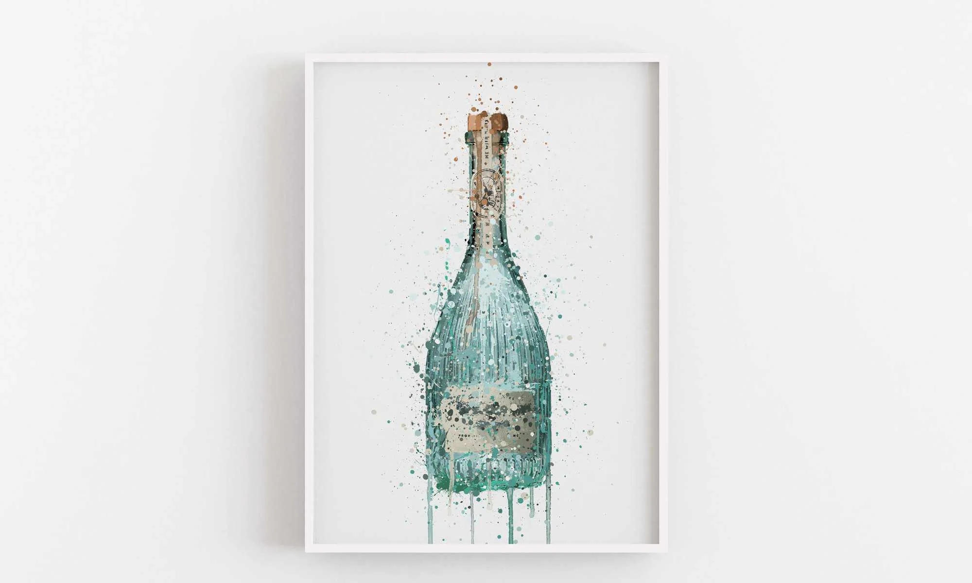 Gin Bottle Wall Art Print 'Harbour'