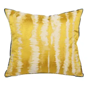 Golden Yellow Print Throw Cushion