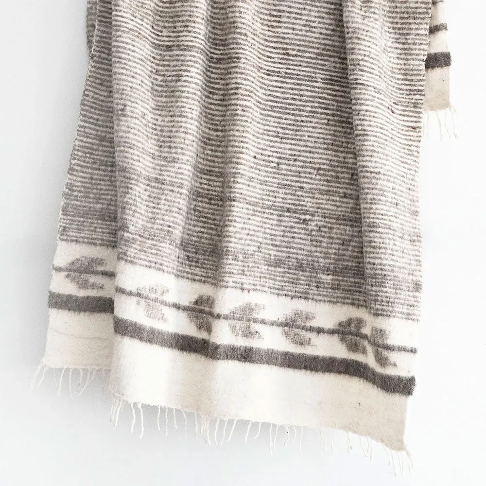 Hand-Loomed Blanket - Grey