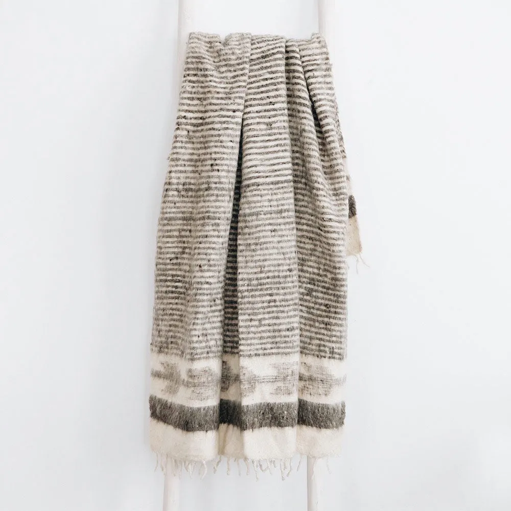 Hand-Loomed Blanket - Grey