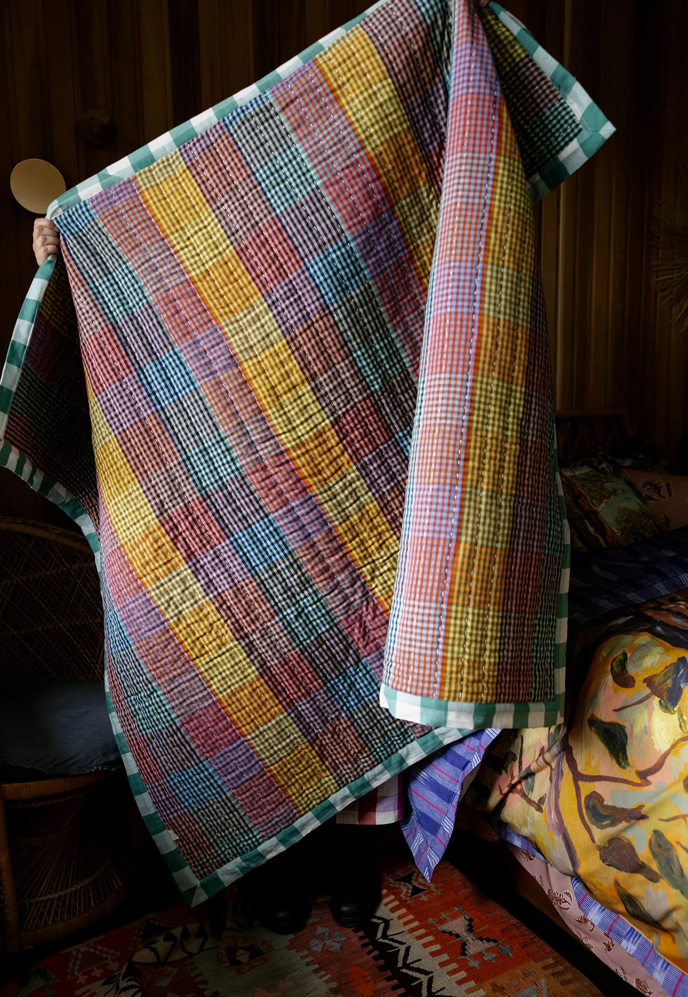 Handwoven Cotton Kantha Quilt