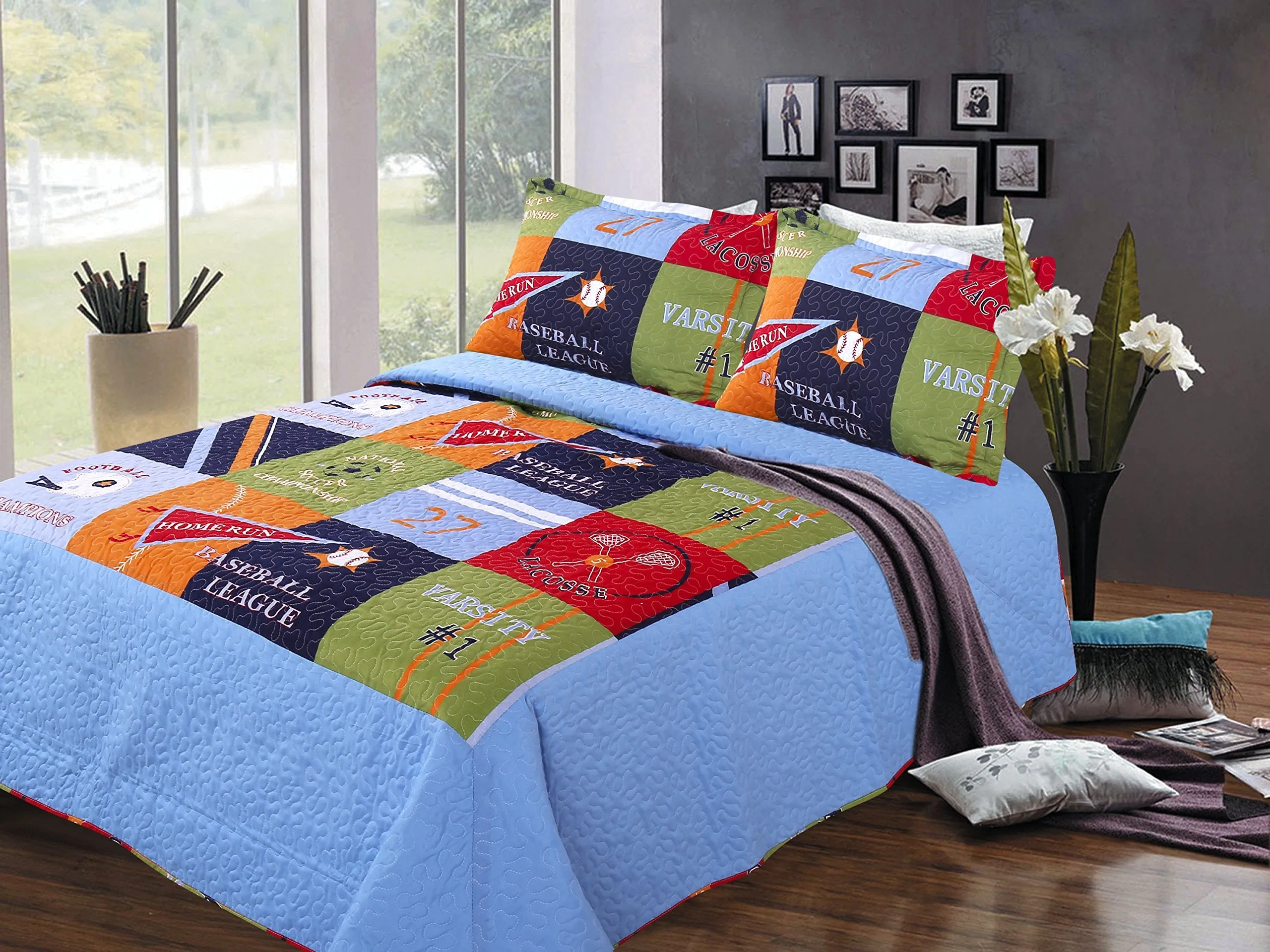 Home Collection Fun Print Kids Quilt Set