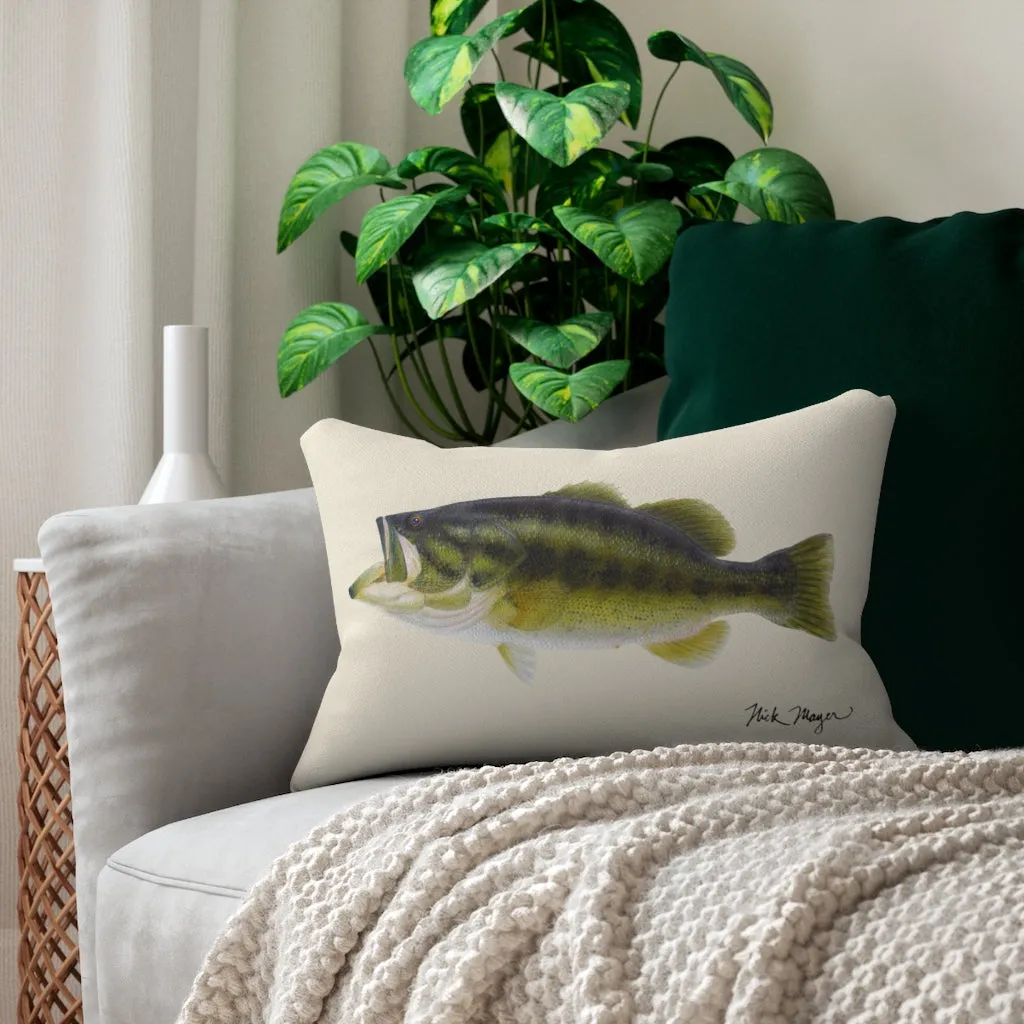 Largemouth Bass Throw Pillow