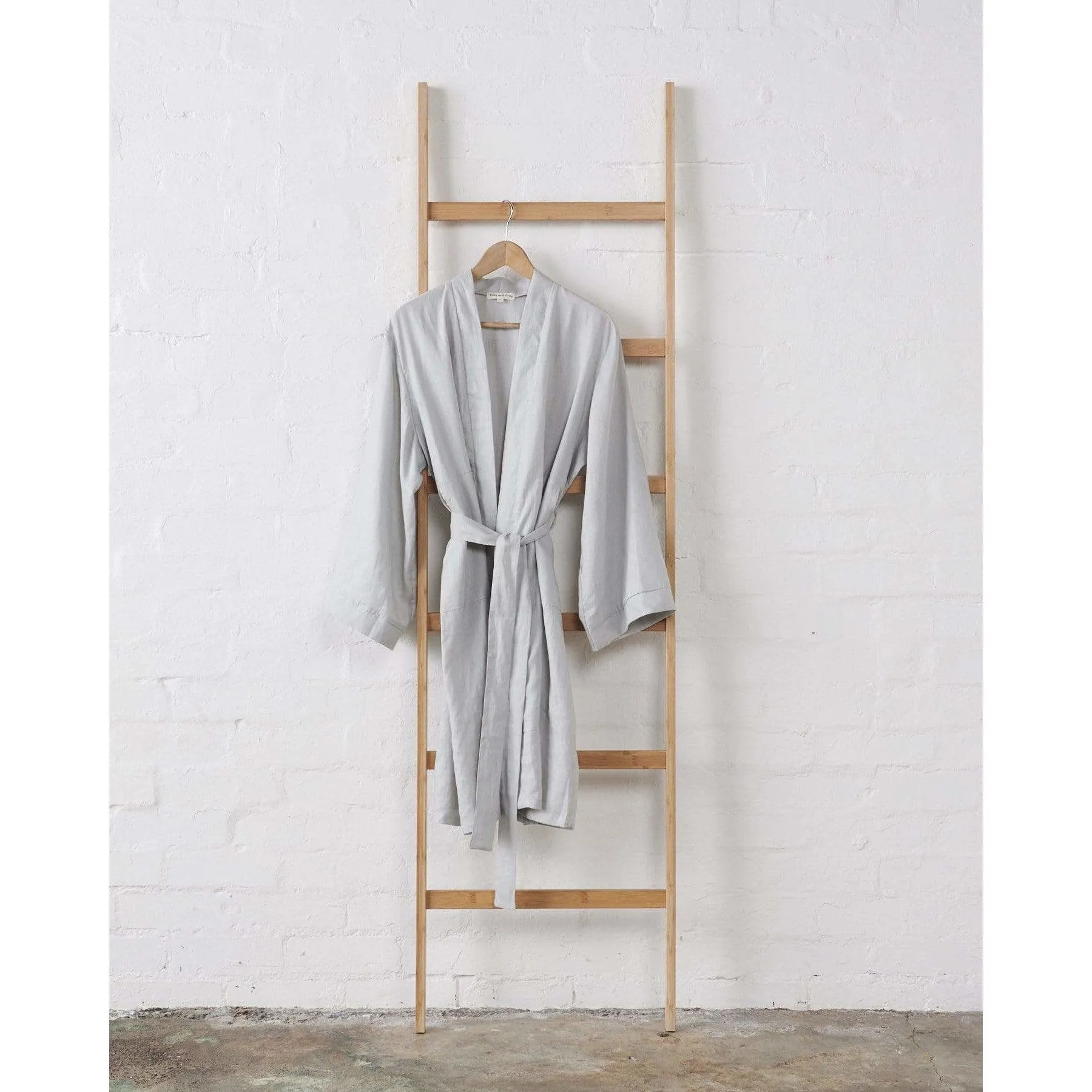 Linen Bathrobe - Harbour Mist | Jade and May