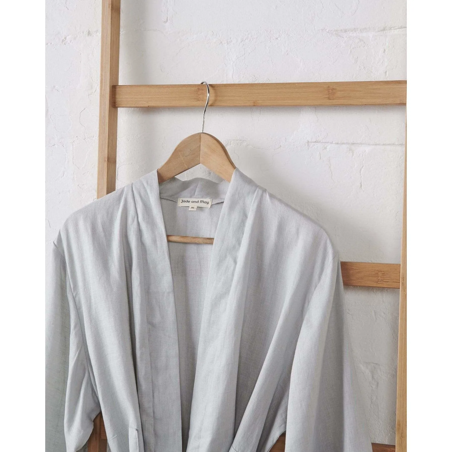 Linen Bathrobe - Harbour Mist | Jade and May