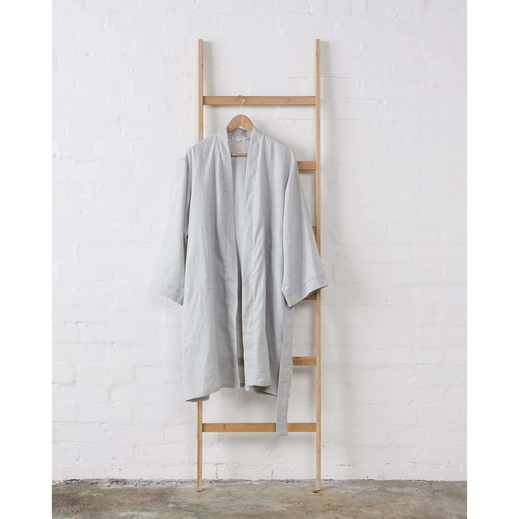 Linen Bathrobe - Harbour Mist | Jade and May