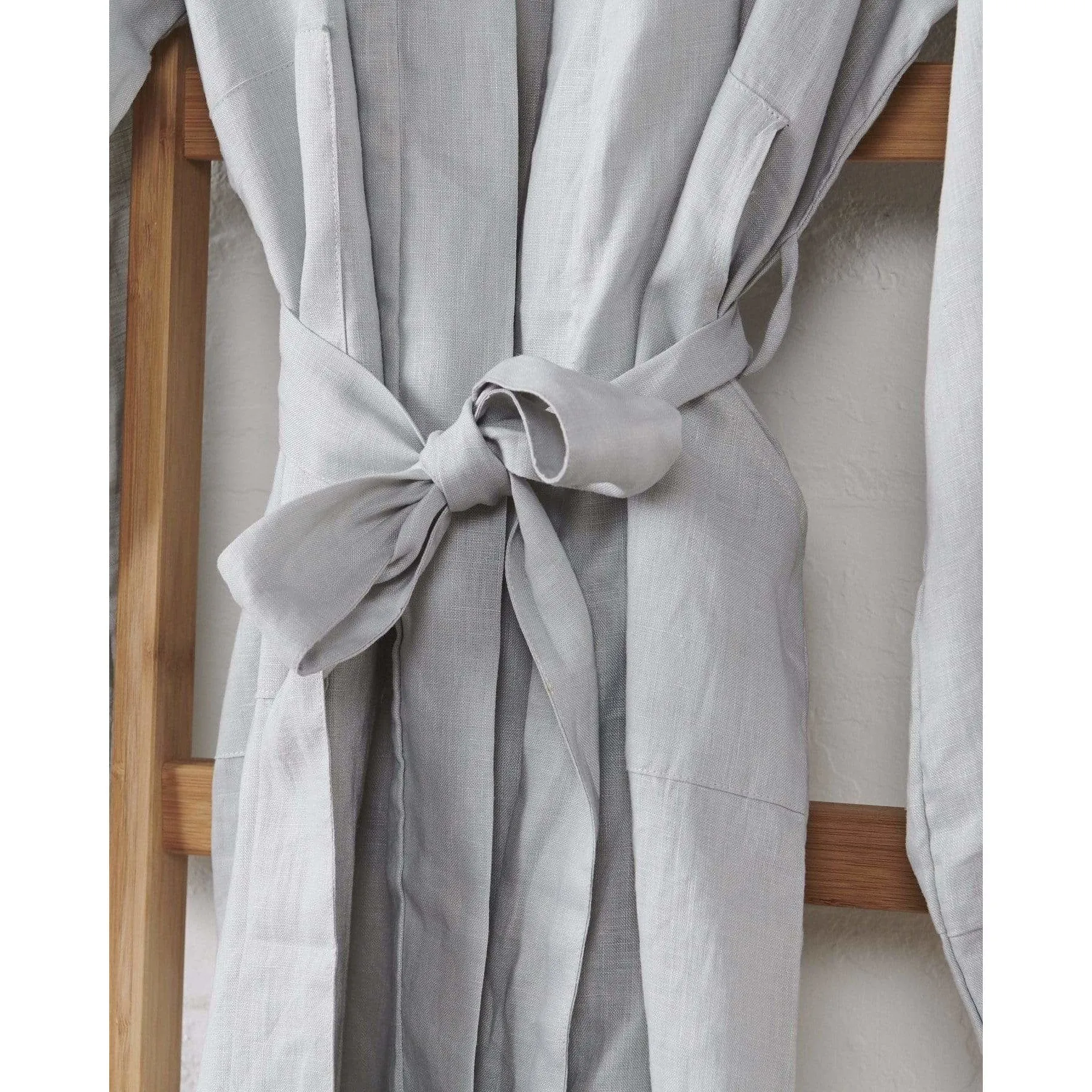 Linen Bathrobe - Harbour Mist | Jade and May