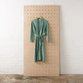 Linen Bathrobe - Sage Green (Long)