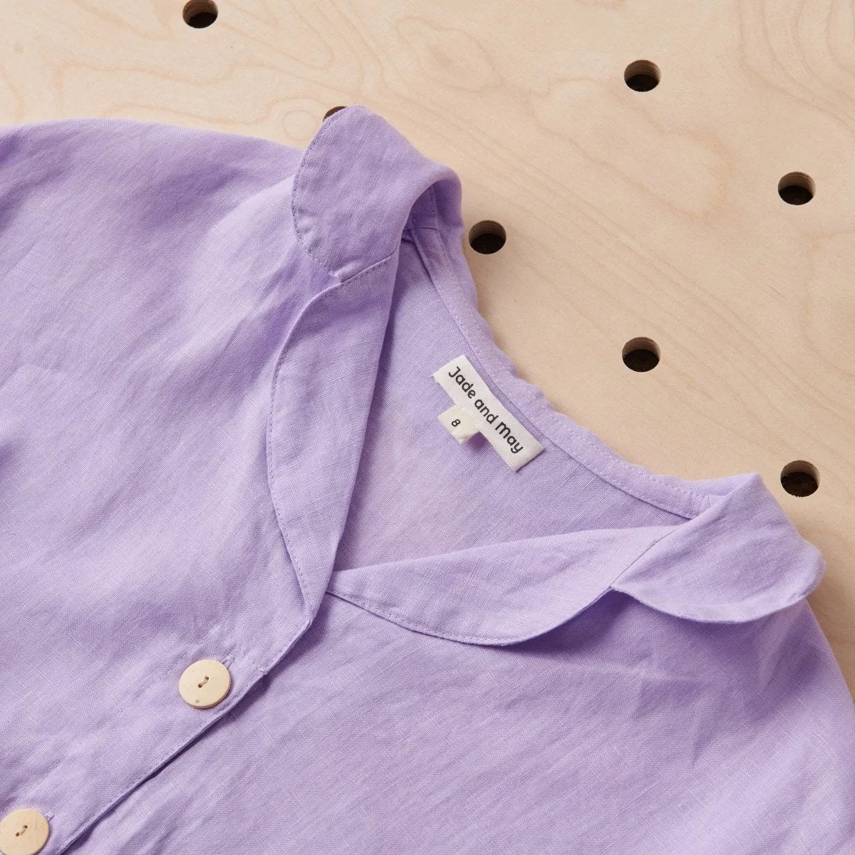 Linen Pyjama Set - Purple