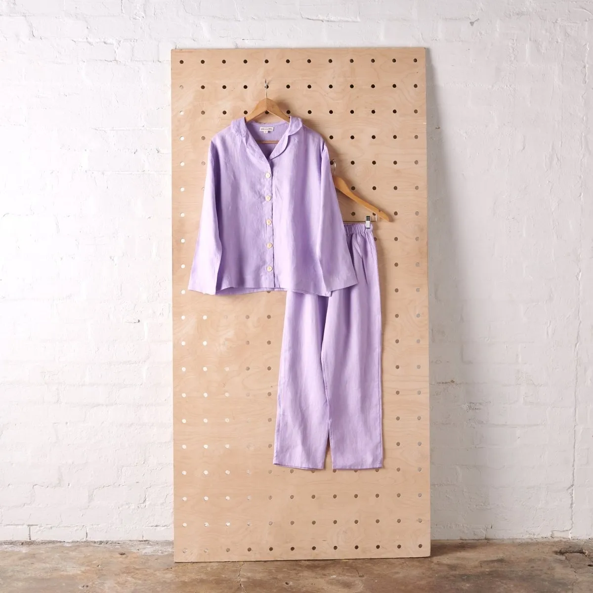 Linen Pyjama Set - Purple