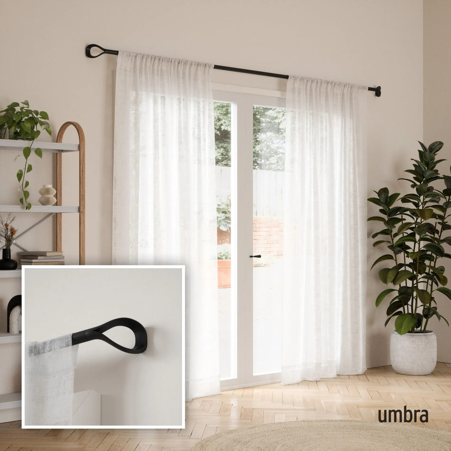 Loop 1" Curtain Rod