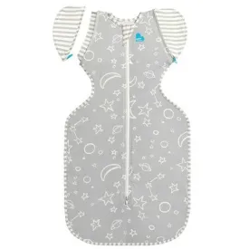 Love To Dream Swaddle Up Transition Bag Silky-Lux Swaddle Wrap - Moon and Stars Gray - L