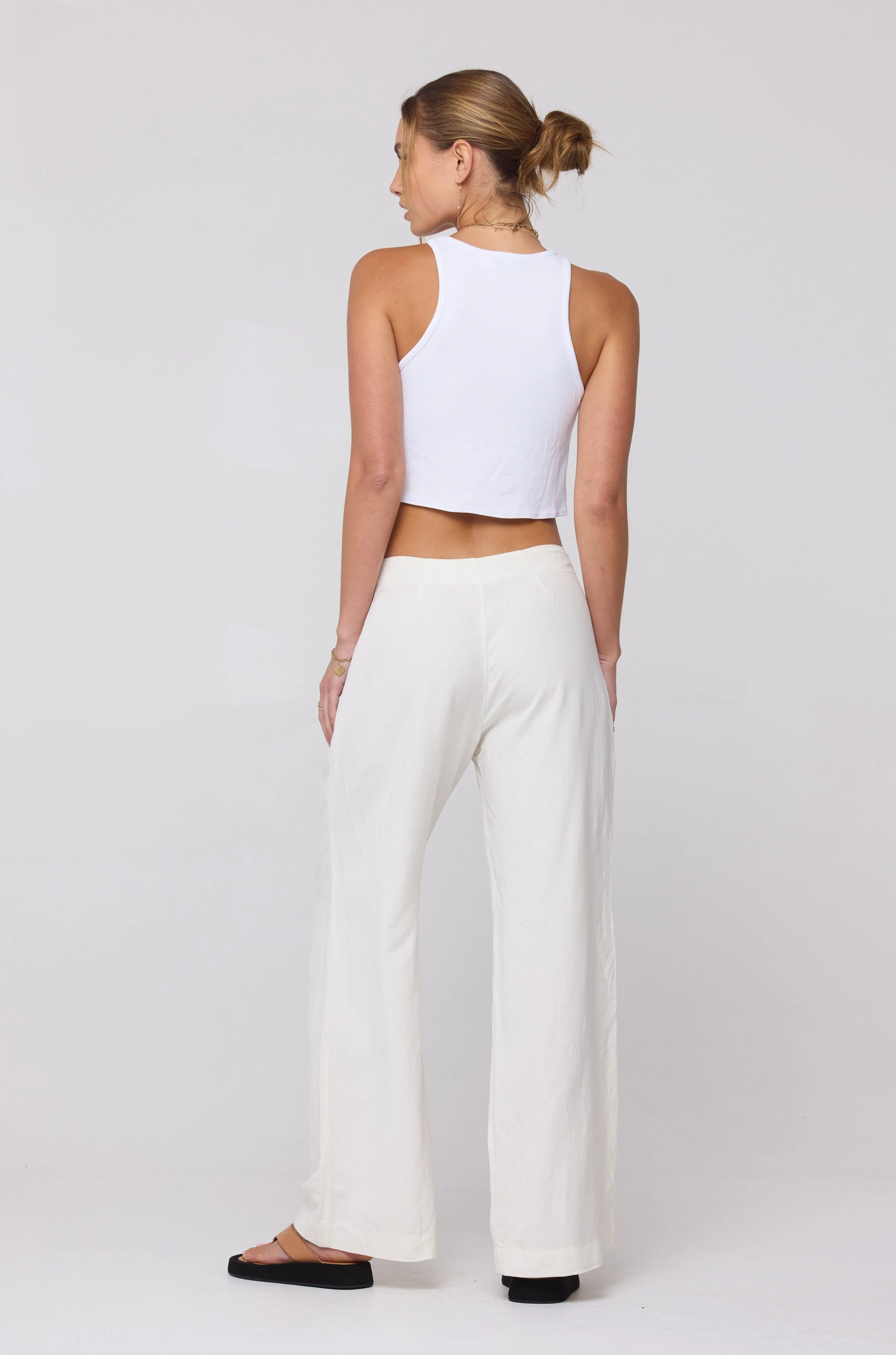 Malcolm Trousers in White Linen