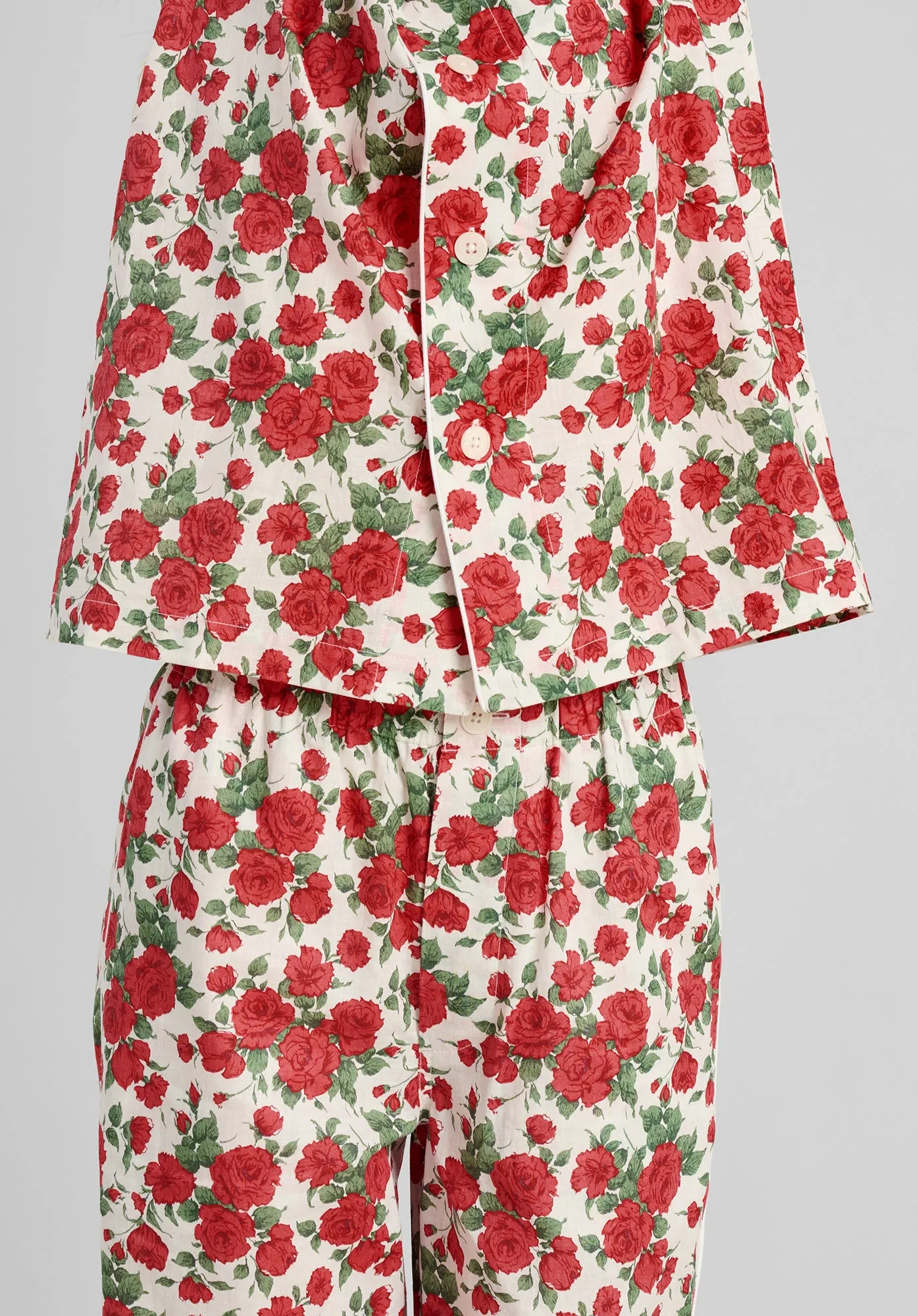 Margaret Linen Pajama Set in Liberty Carline Roses