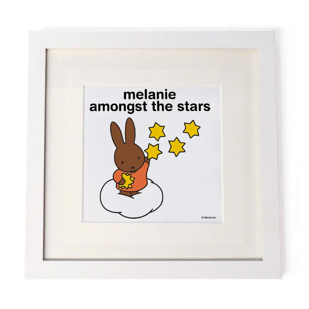 melanie amongst the stars Personalised Square Print