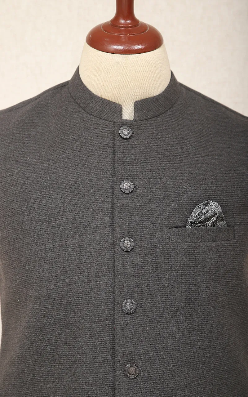 Men Premium Waistcoat Charcoal