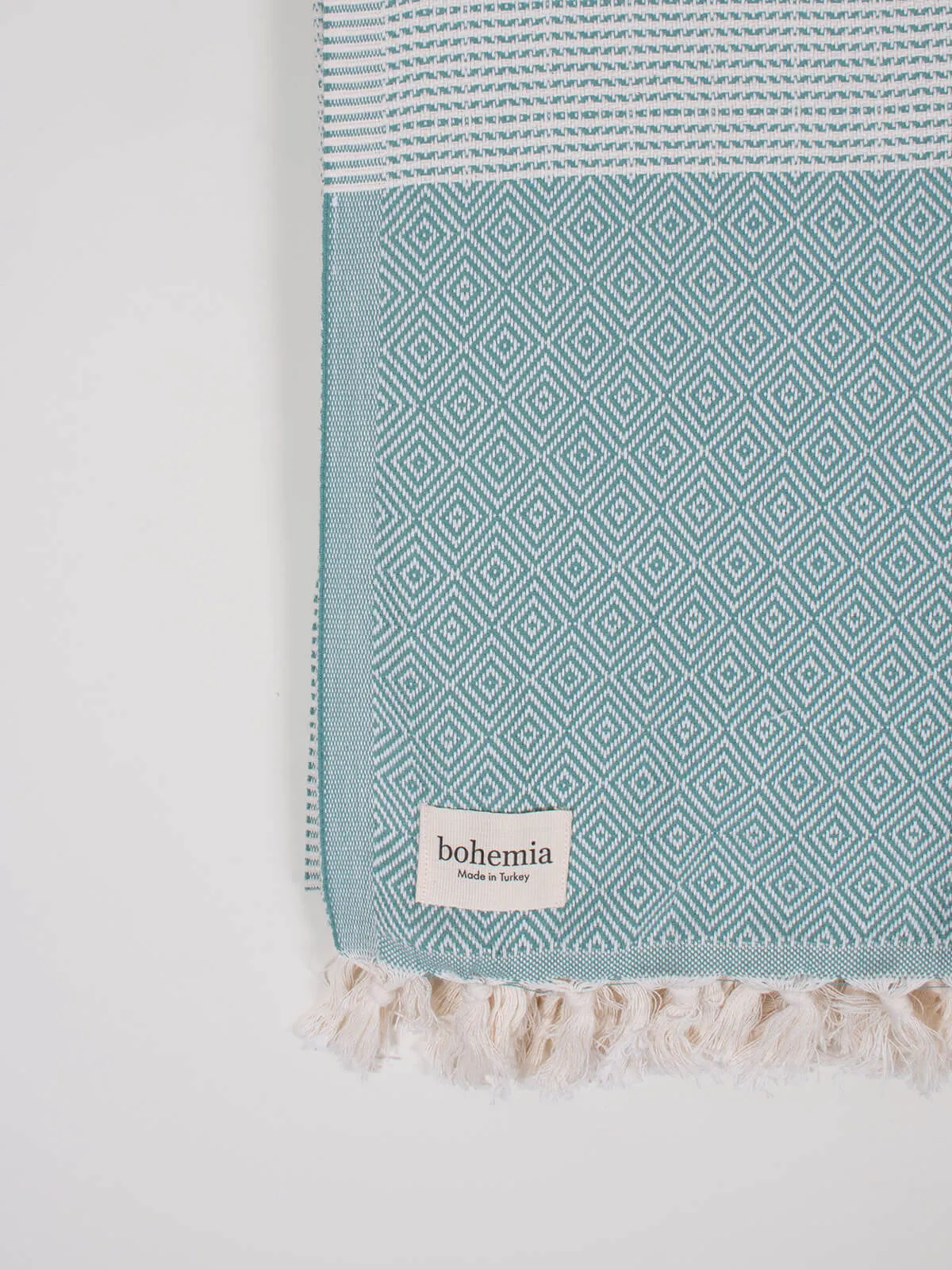 Nordic Dot Hammam Towel, Grey Green