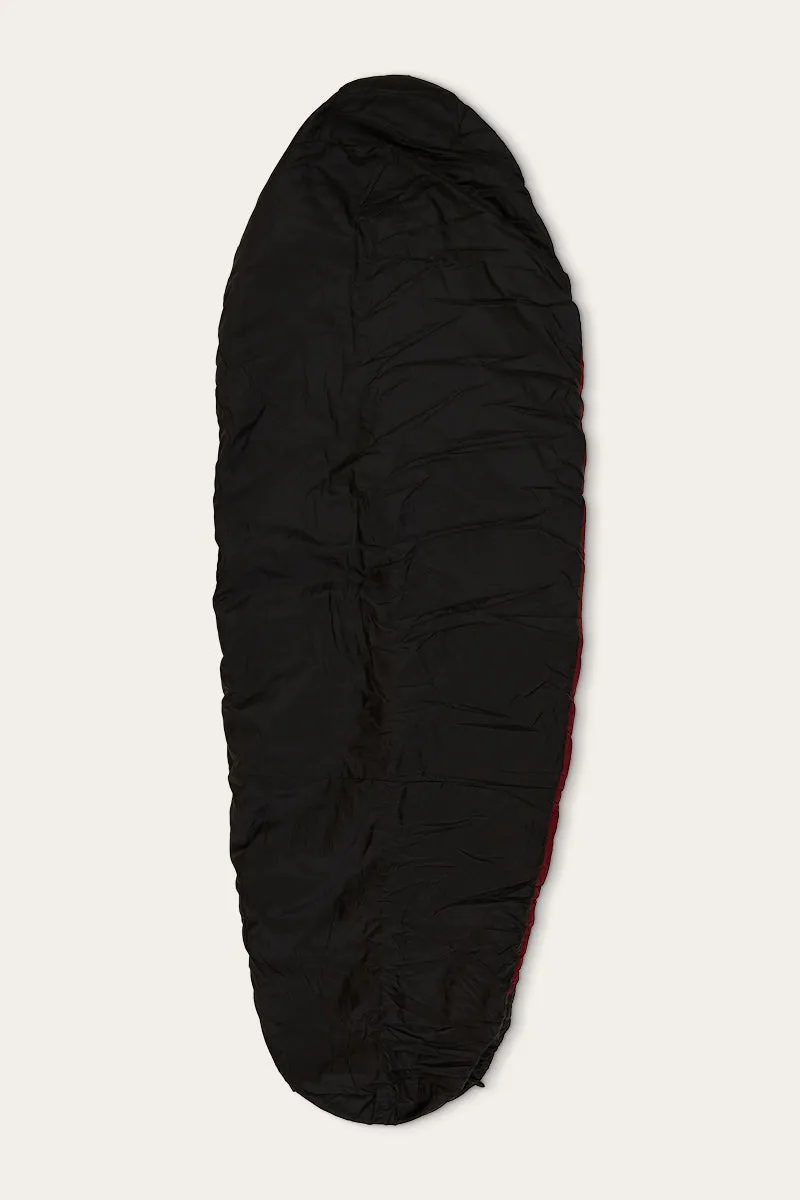 Oakes Adult Sleeping Bag - Burgundy/Black