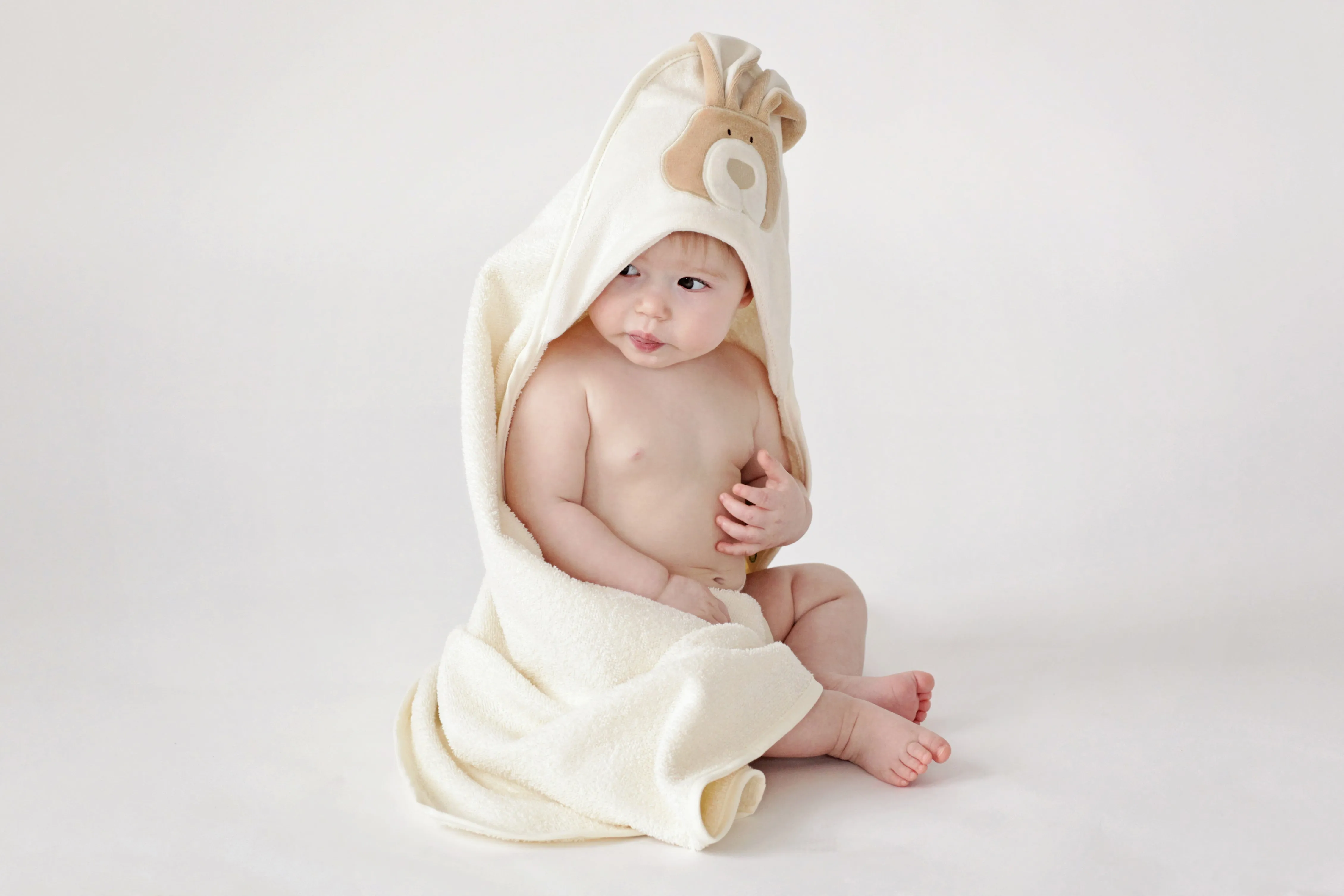 Organic Cotton Towel With Hood Teddy