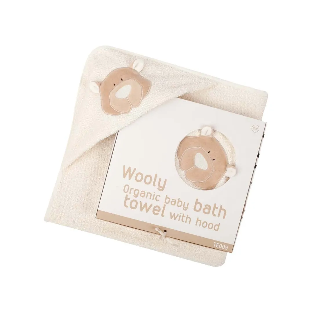 Organic Cotton Towel With Hood Teddy