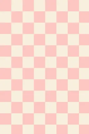 Organic Crib Sheet Pink Check