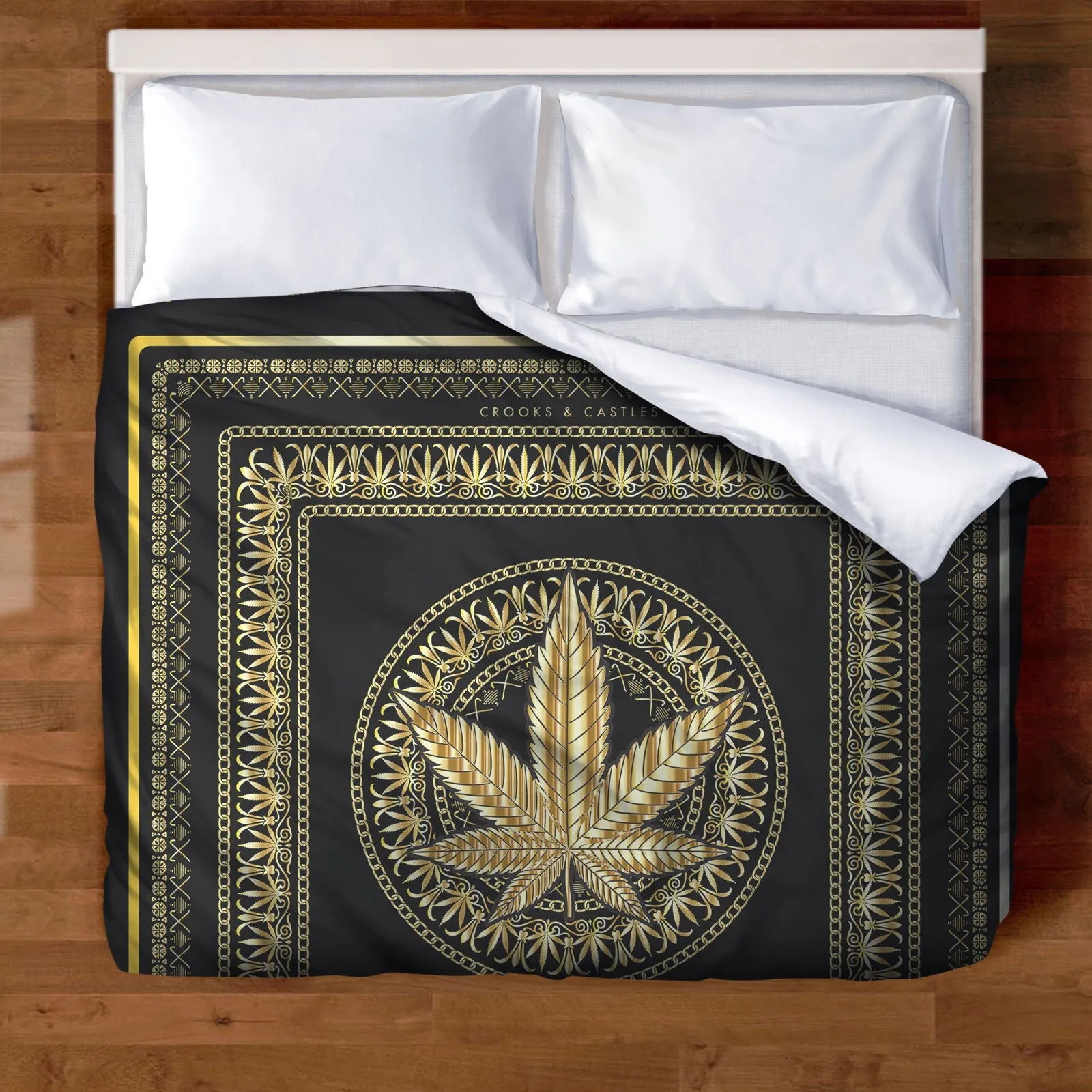 Paisley Gold Leaf Duvet Cover