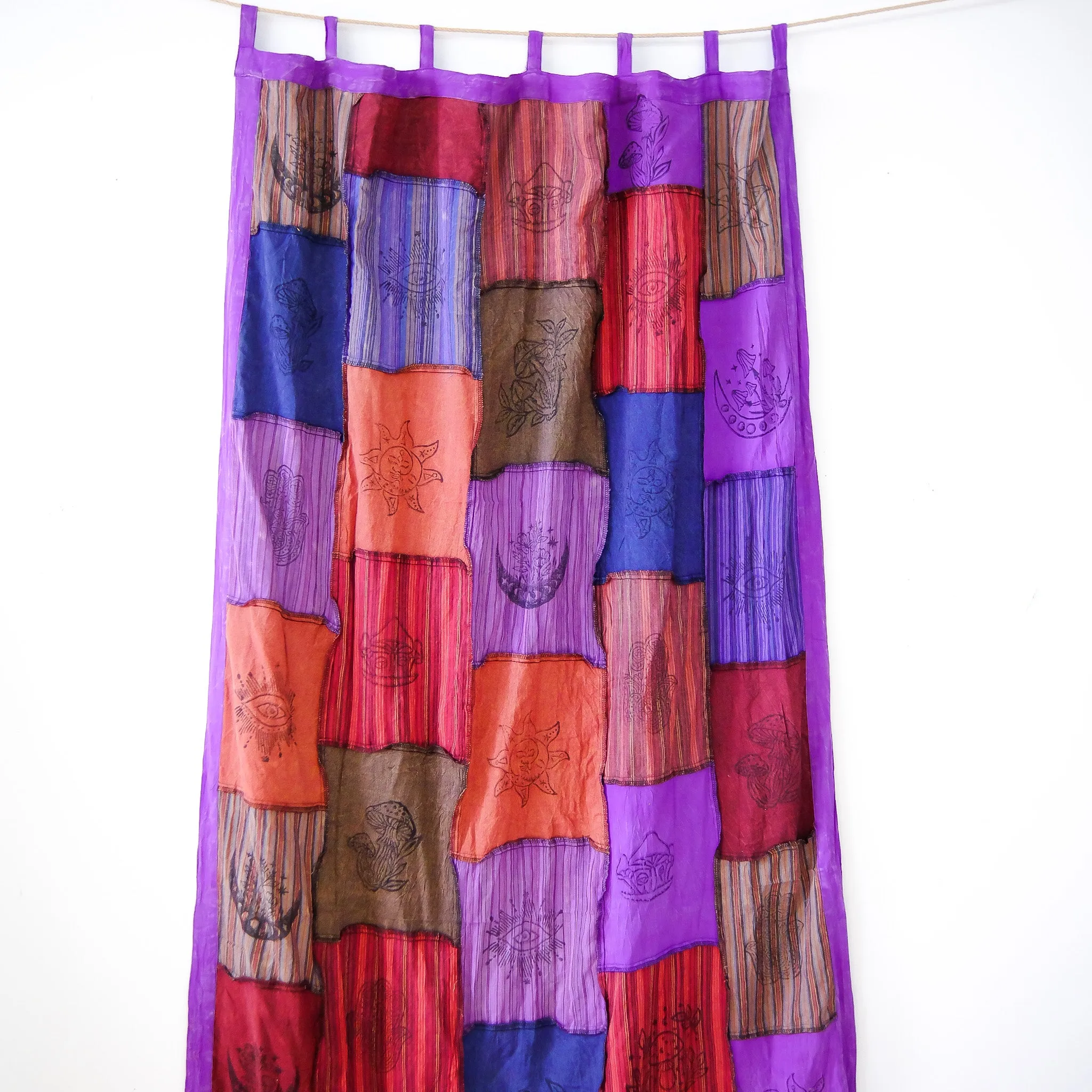 Patchwork Block Print Curtain Panel