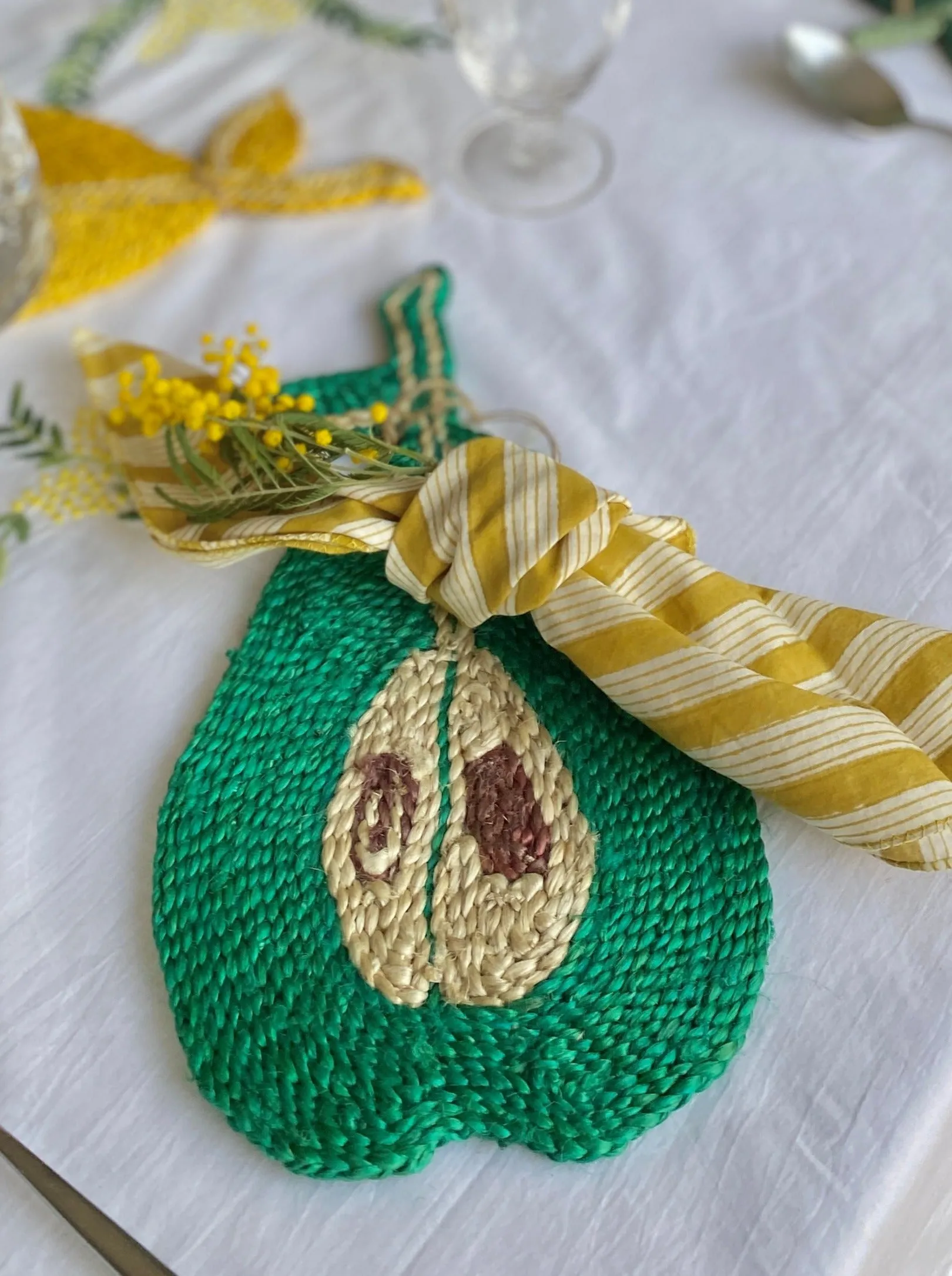 Pear Placemat - Green