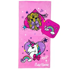 Personalized Embroidered Bath Towel with Washcloth - Jojo Siwa