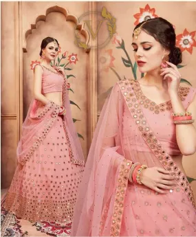 Pink Designer Lehenga with Dupatta