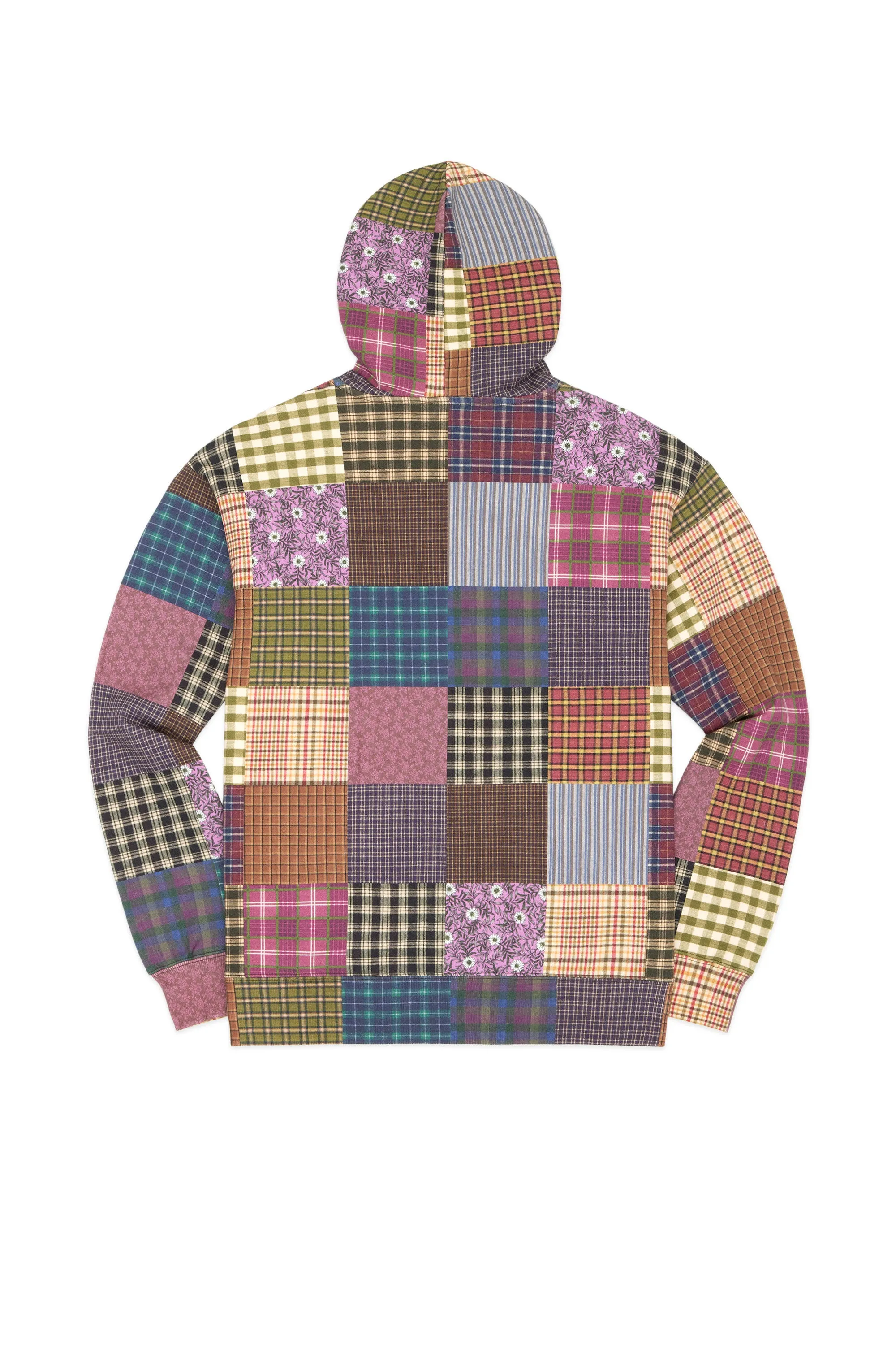 Quilt Print Zip Hoodie