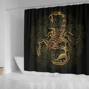 Scorpion Shower Curtain, Scorpio Zodiac Bath Bathroom Curtain, Scorpio Lover Gift, I Love Scorpions, Scorpio Shower Decor (70&quot; x 68&quot;)