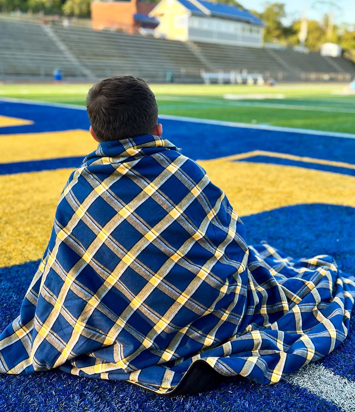 Warrior Blue Stadium Blanket - Cozy, Durable Outdoor Seating Cover