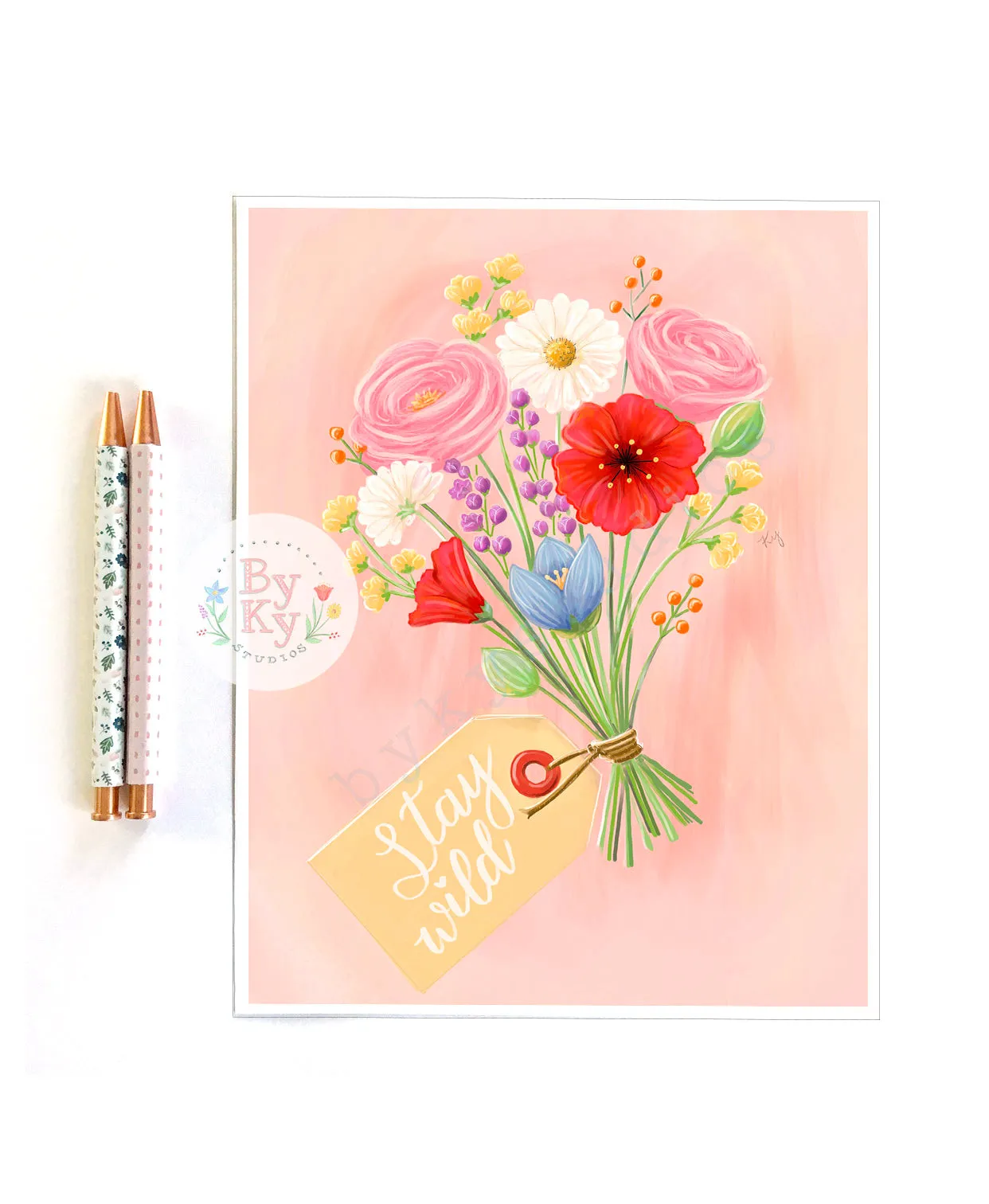 Stay Wild Wildflower Art Print