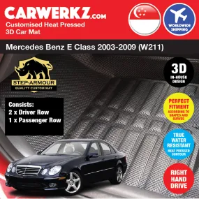 STEP ARMOUR Mercedes Benz E Class 2003-2009 3rd Generation (W211) Car Customised 3D Car Mat