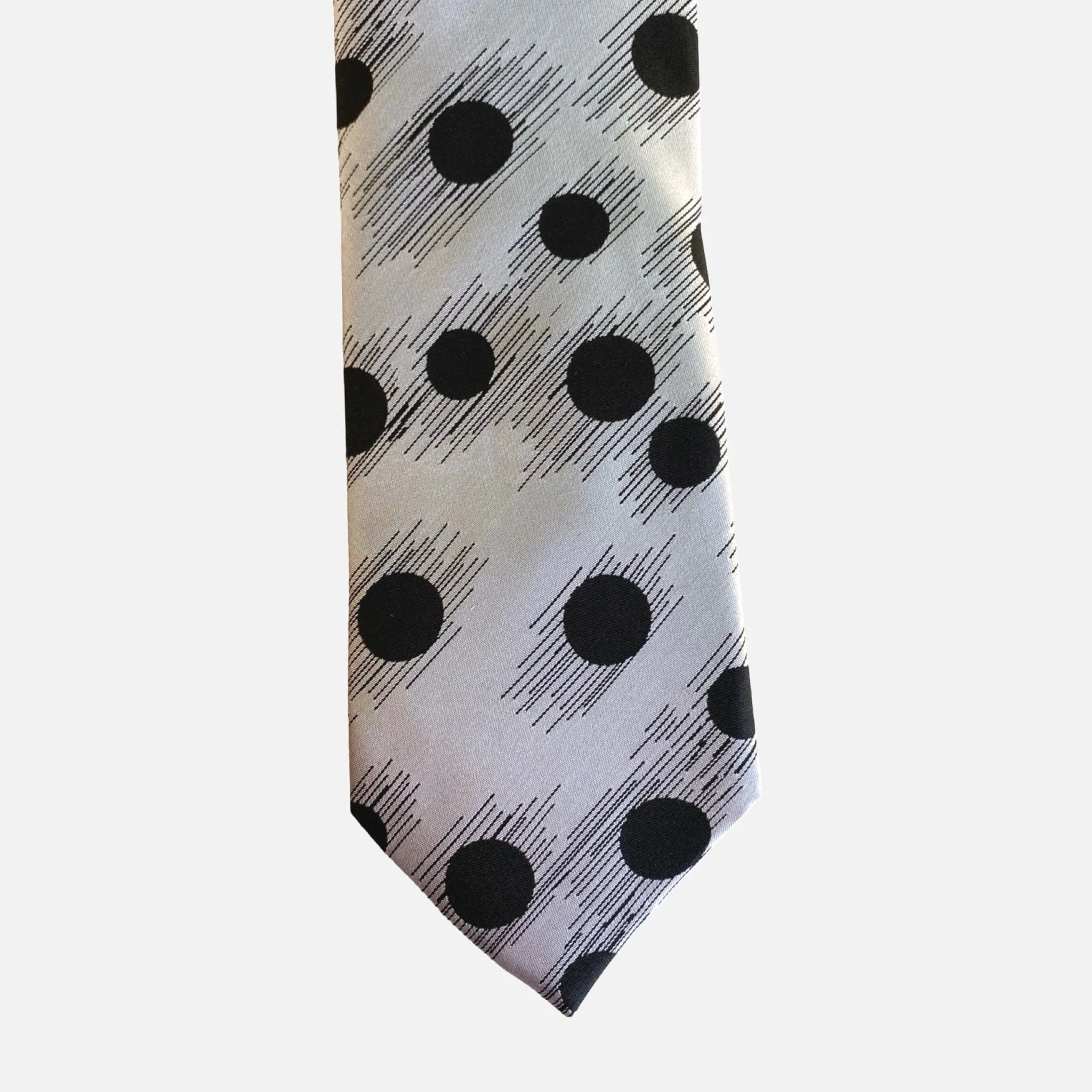 Steven Land Silk tie and Hanky “BW2423” White/Black