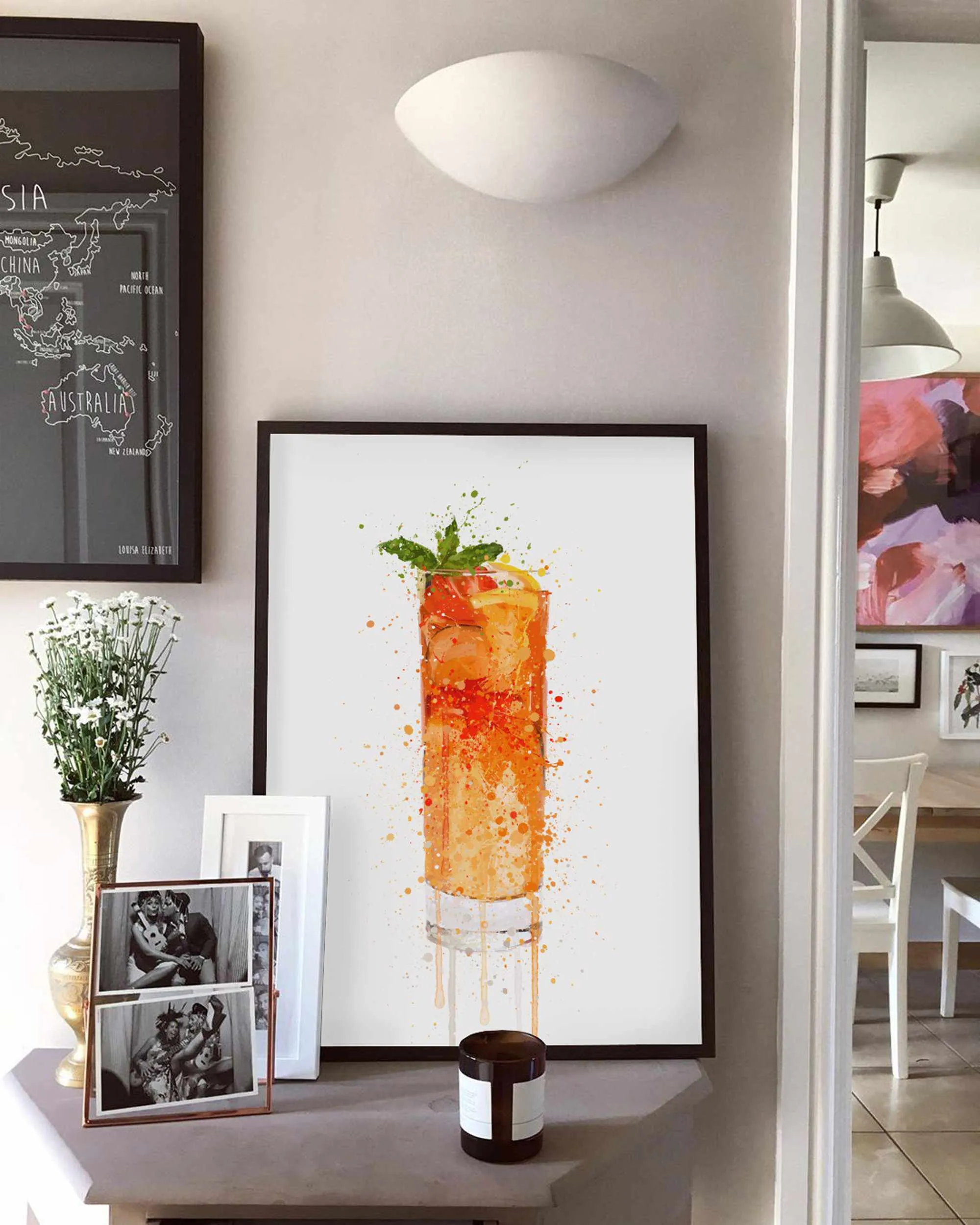 Summer Punch Cocktail Wall Art Print